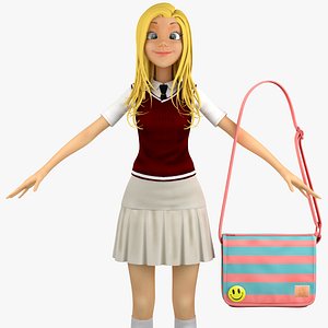 Teenage Girl Student 1c (Sweater Vest)