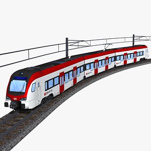 sbb rabe 531 - stadler flirt evo - electric passenger train 3D model