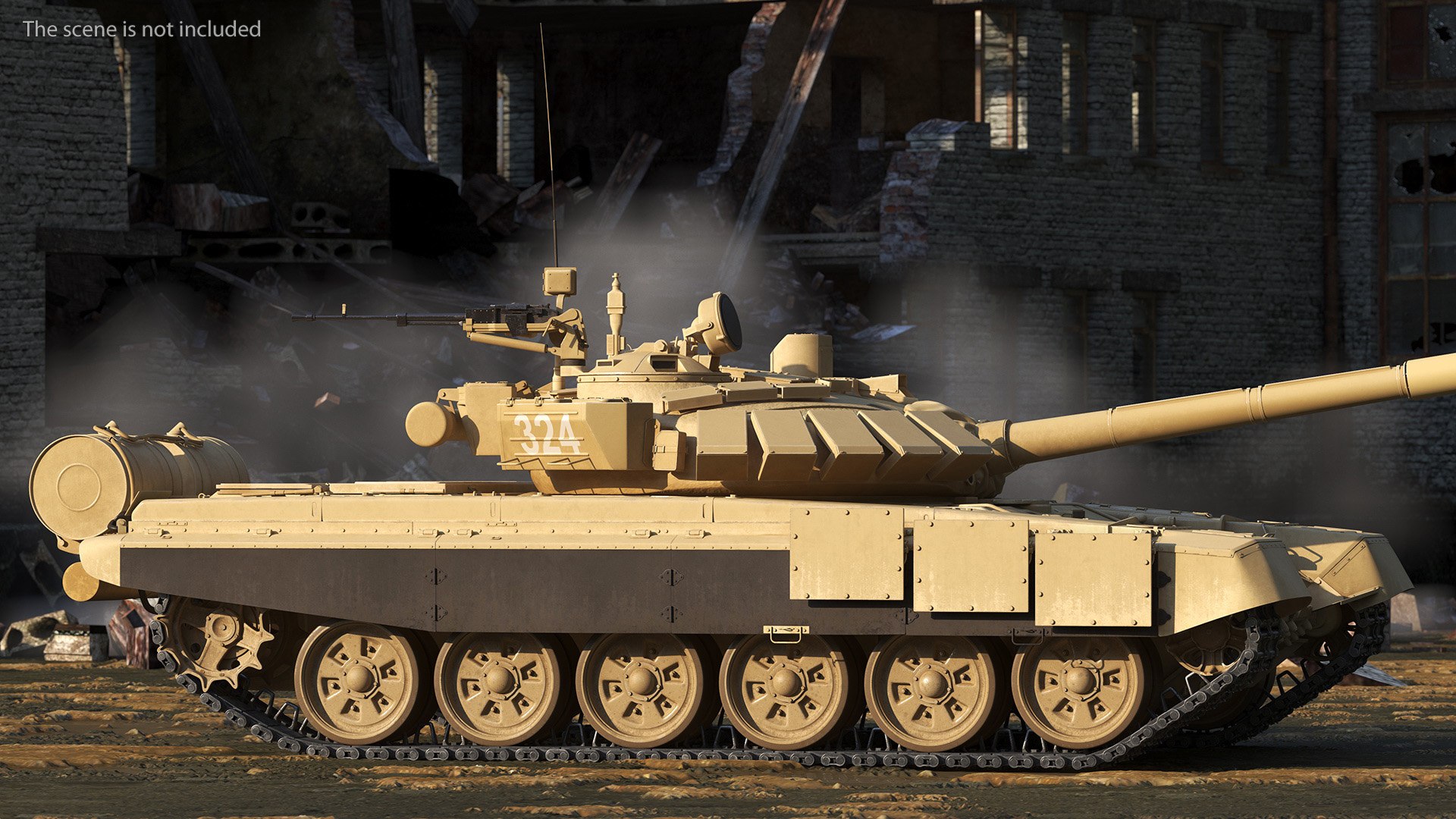 Russian Tank T-72B3 Sand Color Rigged 3D model - TurboSquid 2175118