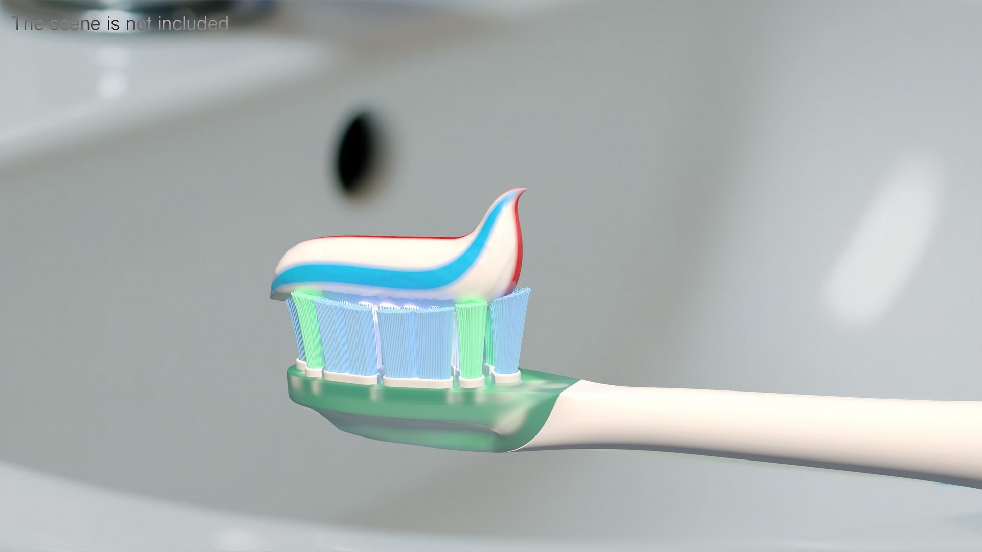 Electric Toothbrush With Toothpaste 3D - TurboSquid 2318924