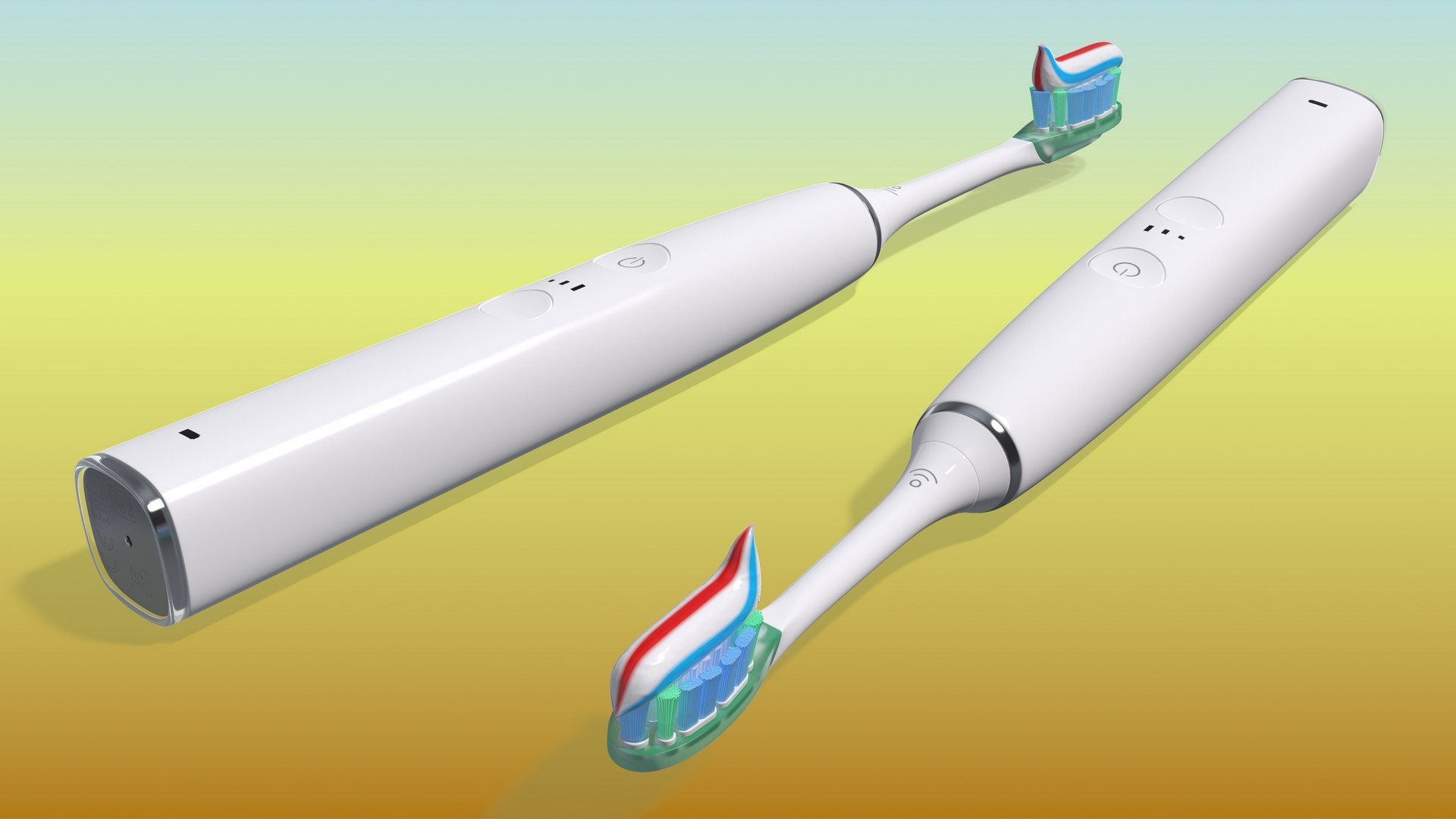 Electric Toothbrush With Toothpaste 3D - TurboSquid 2318924