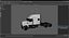 2025 Semi Truck White Rigged for Maya