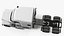2025 Semi Truck White Rigged for Maya