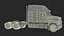 2025 Semi Truck White Rigged for Maya