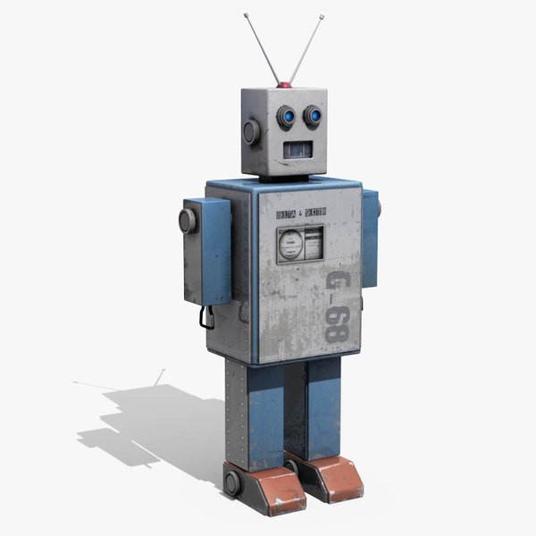 3d toy robot tin model