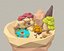 3D model Cartoon Style Floating Island -Spring -LOW POLY
