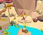 3D model Cartoon Style Floating Island -Spring -LOW POLY