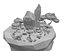 3D model Cartoon Style Floating Island -Spring -LOW POLY