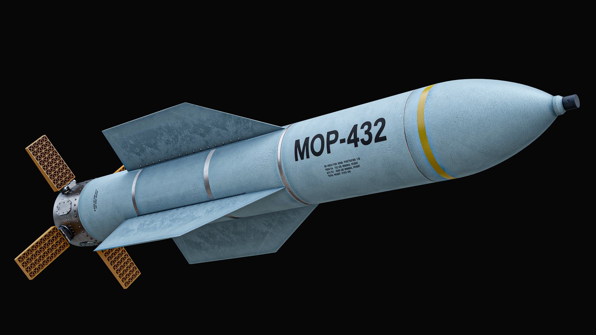 GBU-57 MOP Bomb White Prototype PBR 3D model https://p.turbosquid.com/ts-thumb/Wq/CkpZtD/n1/r_scrgbu57_006c/png/1790412788/1920x1080/fit_q87/78d945bff0a0856935c9e385716bb57887ba34f0/r_scrgbu57_006c.jpg