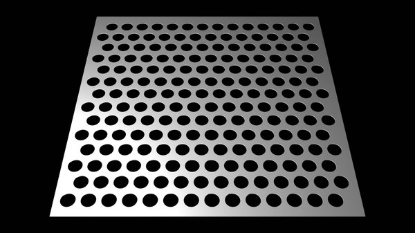 Perforated panel with 39 percent of opening 3D model