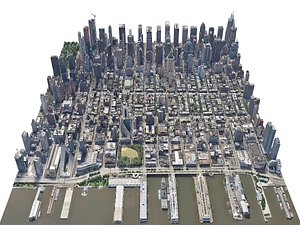 3D new york city manhattan model