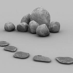 3dsmax garden stones
