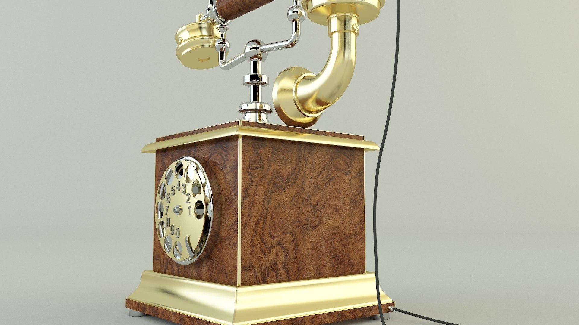 Antique Telephone Model 3D Model - TurboSquid 2235237