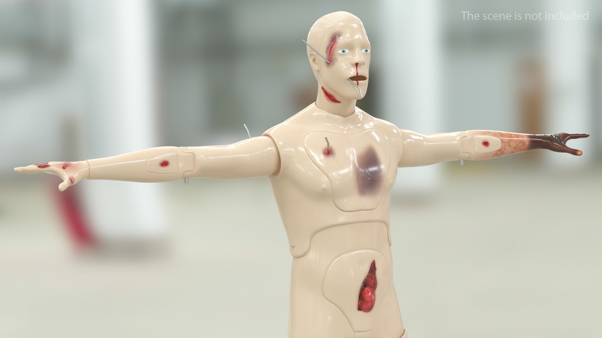Trauma and Extrication Manikin T-Pose 3D model preview