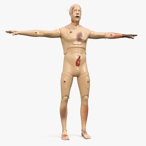 trauma extrication manikin t-pose 3D model