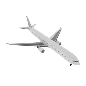 Boeing 767 400 with Cabin and Doors Rigged for Cinema 4D 3D model