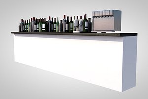 bar counter 3D model