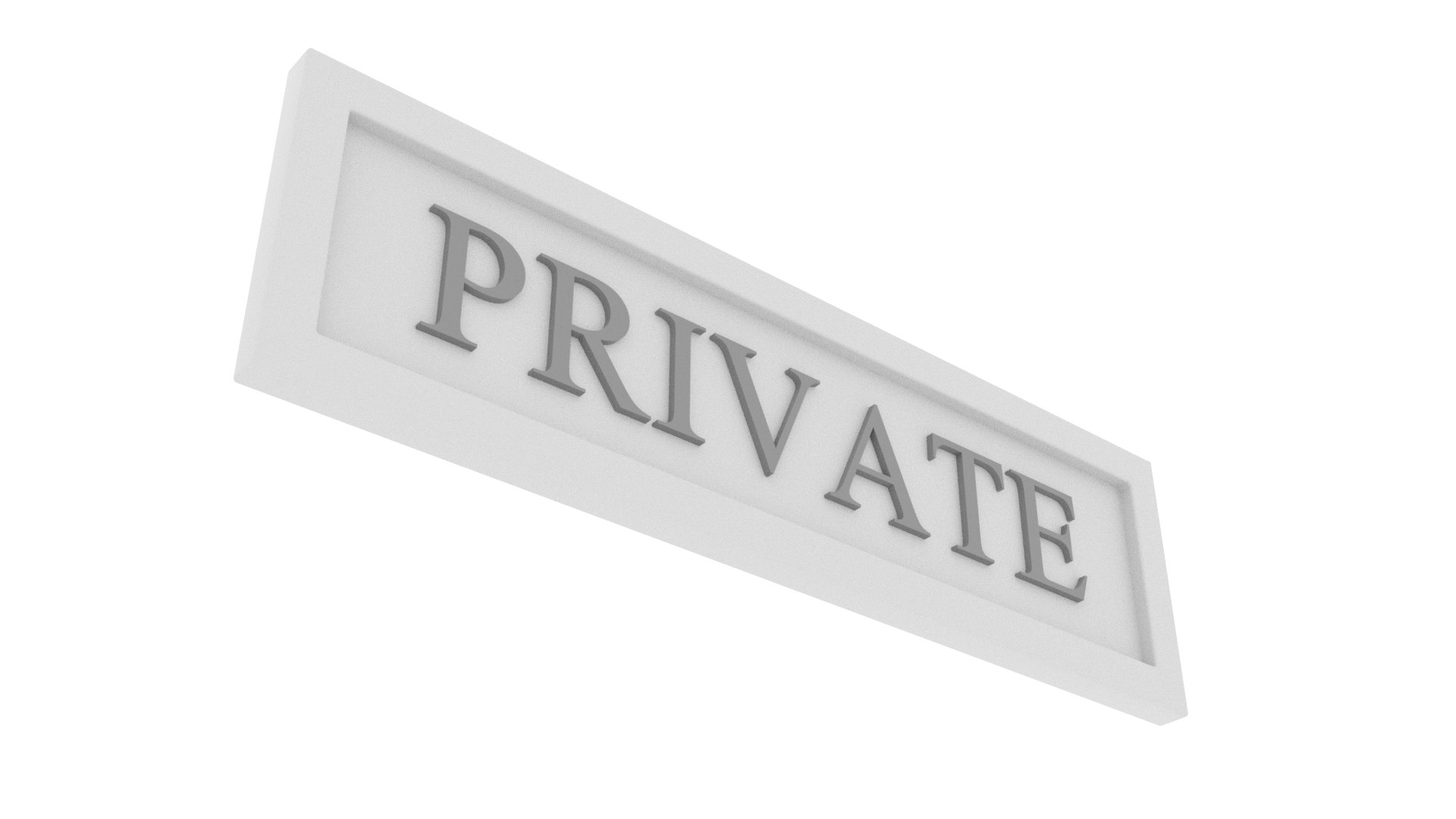 3D Private Sign - TurboSquid 1722635