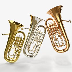 Euphonium Three Materials Brass Copper and Silver