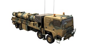 missile hyeonmu3 launch vehicle 3D model