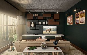 living design room decor 3D