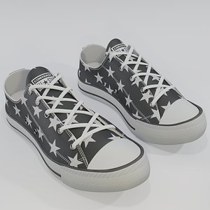 Converse All Stars low black stars model