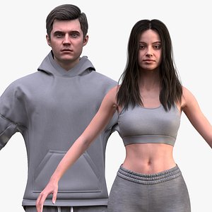 3D model Realistic - Sport - Man and Woman