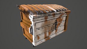Trash Container Low Poly Game Ready