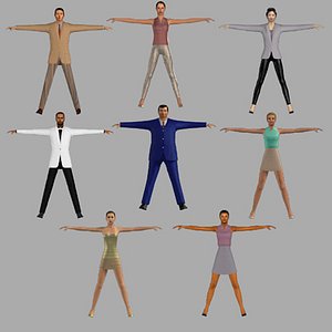3ds max humans dress res