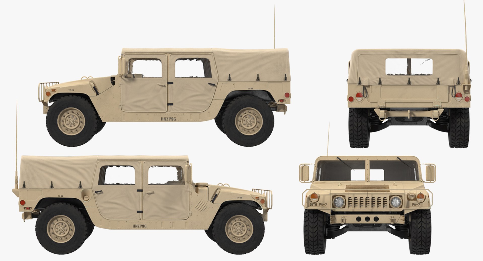 3d Model Soft Troop Carrier Hmmwv