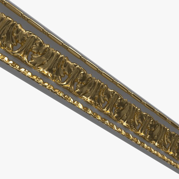 3D Patterned Cornice Gypsum Plaster DK81 model - TurboSquid 1999604