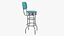 Retro Bar Stool with Back