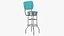 Retro Bar Stool with Back