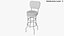 Retro Bar Stool with Back