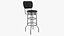 Retro Bar Stool with Back