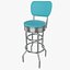 Retro Bar Stool with Back