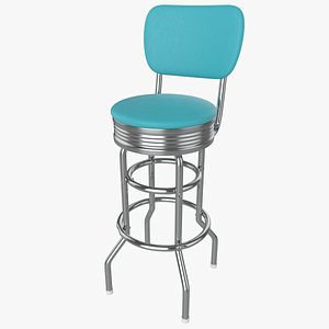Retro Bar Stool with Back