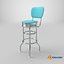 Retro Bar Stool with Back