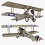 british wwi biplane fighter 3d model