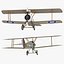 british wwi biplane fighter 3d model
