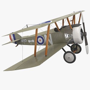British WWI Biplane Fighter Sopwith F1 Camel Rigged