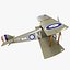 british wwi biplane fighter 3d model