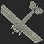 british wwi biplane fighter 3d model