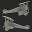 british wwi biplane fighter 3d model