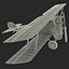 british wwi biplane fighter 3d model