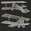 british wwi biplane fighter 3d model
