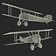 british wwi biplane fighter 3d model