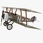 british wwi biplane fighter 3d model