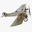 british wwi biplane fighter 3d model