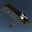 british wwi biplane fighter 3d model